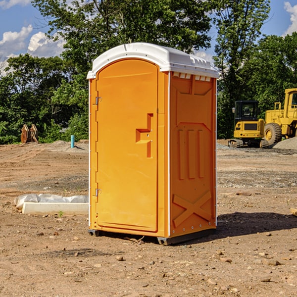 how often are the porta potties cleaned and serviced during a rental period in Cheshire